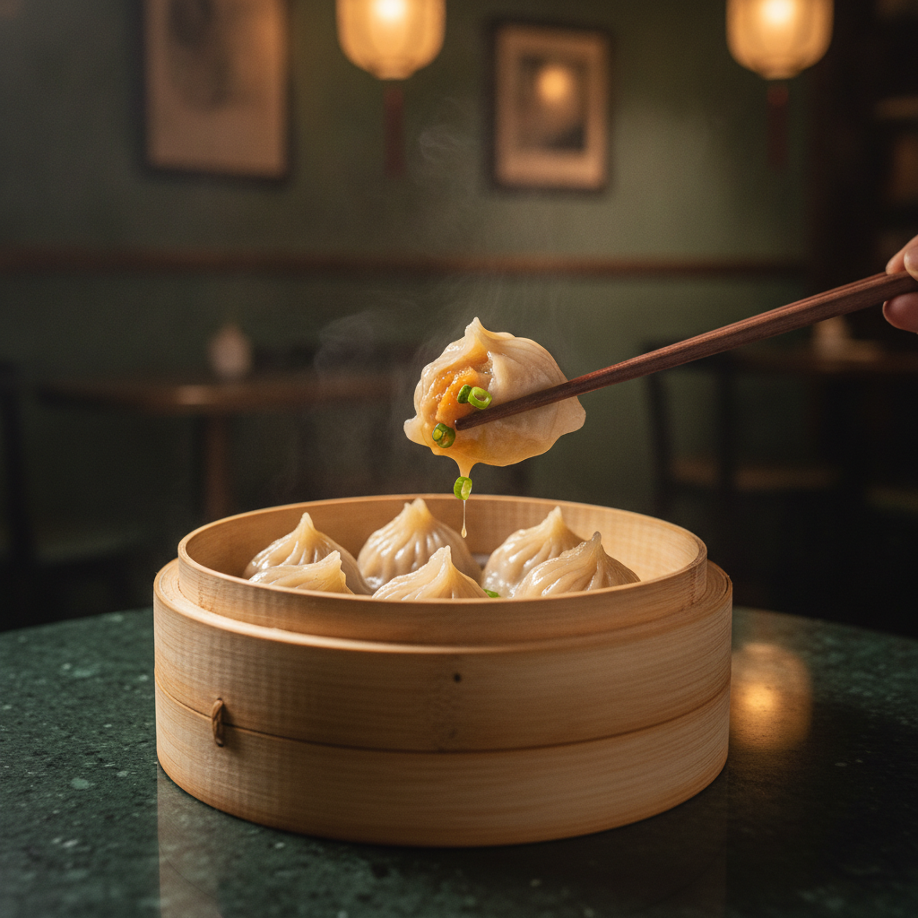 小籠包 Xiaolongbao — 薄い皮に熱々の肉汁